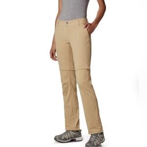 Columbia Women's Saturday Trail Stretch Convertible Pant Tan Size 12 Regular
